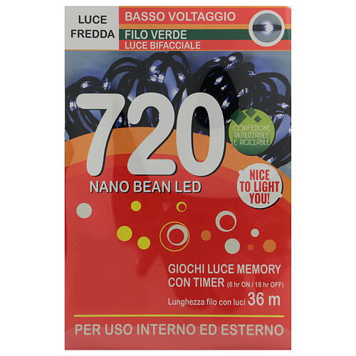 Świąteczne lampki, łańcuch 36 m z 720 LED w zimnej bieli 6