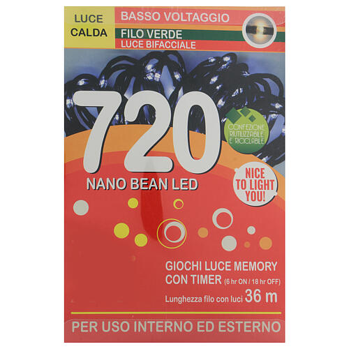 Świąteczne lampki, łańcuch 36 m z 720 LED w ciepłej bieli 6