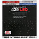 Light curtain of stalactites, 429 LED lighs of warm white, indoor/outdoor, 4 m s6