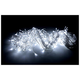Cortina luminosa estalactites 429 luzes LED branco frio para interior/exterior 4 m