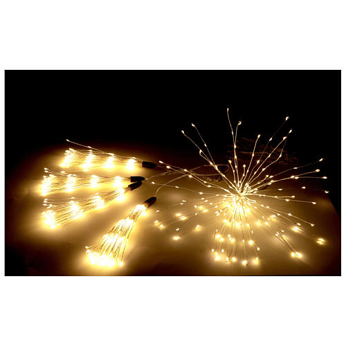 Cortina fogos de artifício 1000 luzes nanoLED branco quente interior/exterior 4 m 2