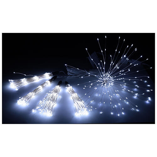 Set fuegos artificiales 1000 nano led blanco frío temporizador uso int/ext 4 cm 2