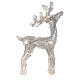 Reindeer with silver wire, 50 nanoLED lights of warm white, indoor, h 60 cm s2