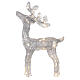 Reindeer with silver wire, 50 nanoLED lights of warm white, indoor, h 60 cm s4