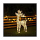 Reindeer with silver wire, 50 nanoLED lights of warm white, indoor, h 60 cm s2