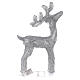 Reindeer with silver wire, 50 nanoLED lights of warm white, indoor, h 60 cm s7