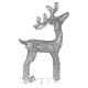 LED reindeer silver wire 50 nano warm lights indoor h. 60 cm s6