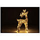 Reindeer with golden wire, 50 nanoLED lights of warm white, indoor, h 60 cm s4