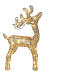 LED reindeer golden thread 50 nano warm lights indoor h. 60 cm s2