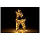 LED reindeer golden thread 50 nano warm lights indoor h. 60 cm s3