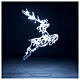 Frozen reindeer, jumping, 60 LED lights of cold white, indoor/outdoor, h 60 cm s1