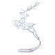Frozen reindeer, jumping, 60 LED lights of cold white, indoor/outdoor, h 60 cm s2