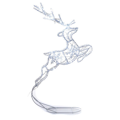 LED reindeer jumping 60 cold white lights indoor/outdoor use 60 cm 4