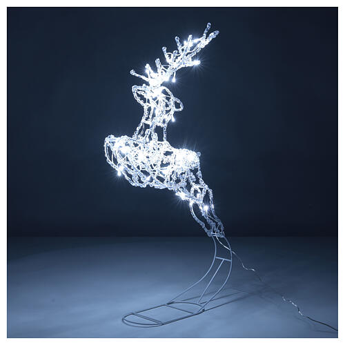 LED reindeer jumping 60 cold white lights indoor/outdoor use 60 cm 5