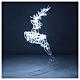 LED reindeer jumping 60 cold white lights indoor/outdoor use 60 cm s5