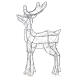 Acrylic reindeer with 80 LED lights, cold white, indoor/outdoor, h 60 cm s6