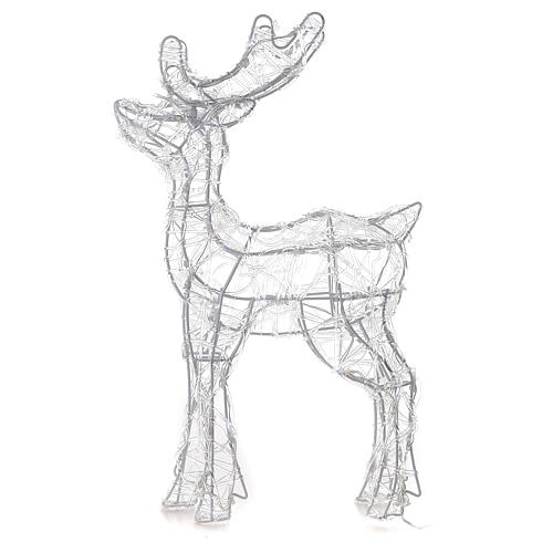 Renne acrylique 80 LEDs blanc froid intérieur/extérieur h 60 cm 7