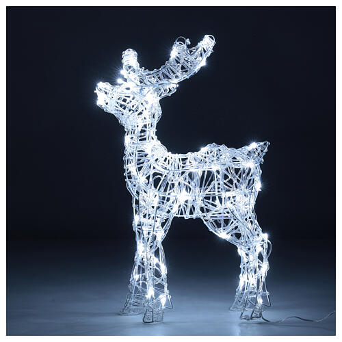 Renifer akryl 80 led biały zimny, h 60 cm, do wnętrz i na zewnątrz 4