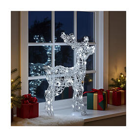 Acrylic reindeer 80 leds cold white indoor/outdoor h 60 cm