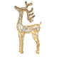 Reindeer with golden wire, 90 warm nanoLED lights, indoor, h 90 cm s2