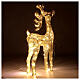 Reindeer with golden wire, 90 warm nanoLED lights, indoor, h 90 cm s5