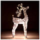 Reindeer with silver wire, 90 warm nanoLED lights, indoor, h 90 cm s1