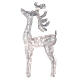 Reindeer with silver wire, 90 warm nanoLED lights, indoor, h 90 cm s2