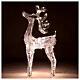 Reindeer with silver wire, 90 warm nanoLED lights, indoor, h 90 cm s5