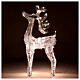 Reindeer with silver wire, 90 warm nanoLED lights, indoor, h 90 cm s6