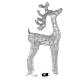 Reindeer with silver wire, 90 warm nanoLED lights, indoor, h 90 cm s8
