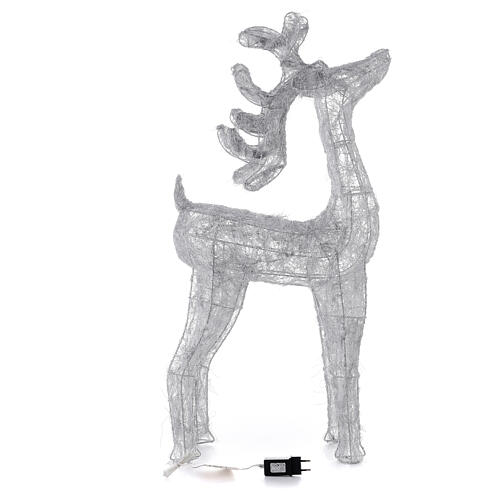 Renifer srebrny drut, 90 nano led ciepły, h 90 cm, do wnętrz 8