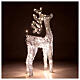Renifer srebrny drut, 90 nano led ciepły, h 90 cm, do wnętrz s6