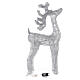 LED Reindeer silver wire 90 nano warm white light indoor h 90 cm s7