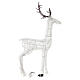 Glittery white reindeer with 260 warm white LED ligths, indoor/outdoor, h 130 cm s5