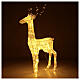 Renna bianca luminosa glitter 260 led bianco caldo int/est h. 130 cm s1