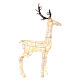 Renna bianca luminosa glitter 260 led bianco caldo int/est h. 130 cm s5