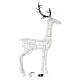 Renna bianca luminosa glitter 260 led bianco caldo int/est h. 130 cm s6
