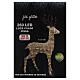 Renna bianca luminosa glitter 260 led bianco caldo int/est h. 130 cm s8