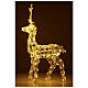 Reindeer, h 110 cm, crystal-effect wire, 160 warm LED lights, indoor/outdoor s1