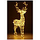 Reindeer, h 110 cm, crystal-effect wire, 160 warm LED lights, indoor/outdoor s2