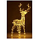 Reindeer, h 110 cm, crystal-effect wire, 160 warm LED lights, indoor/outdoor s5