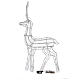Reindeer, h 110 cm, crystal-effect wire, 160 warm LED lights, indoor/outdoor s7