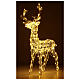 LED Reindeer decoration h 110 cm crystal wire 160 warm lights indoor s3