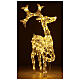 Lighted reindeer, h 90 cm, crystal-effect wire, 140 warm LED lights, indoor/outdoor s2