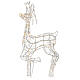 Lighted reindeer, h 90 cm, crystal-effect wire, 140 warm LED lights, indoor/outdoor s6