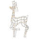 Lighted reindeer, 100 cm, crystal-effect wire, 140 warm LED lights, indoor/outdoor s7