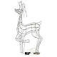 Lighted reindeer, 100 cm, crystal-effect wire, 140 warm LED lights, indoor/outdoor s8