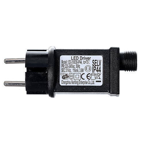 Renna filo cristallo 100 cm da 140 led luce calda int est 11