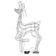Reindeer wire crystal h 90 cm 140 LEDs warm white indoor s7