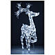 Lighted reindeer, h 90 cm, crystal-effect wire, 140 cold LED lights, indoor/outdoor s2